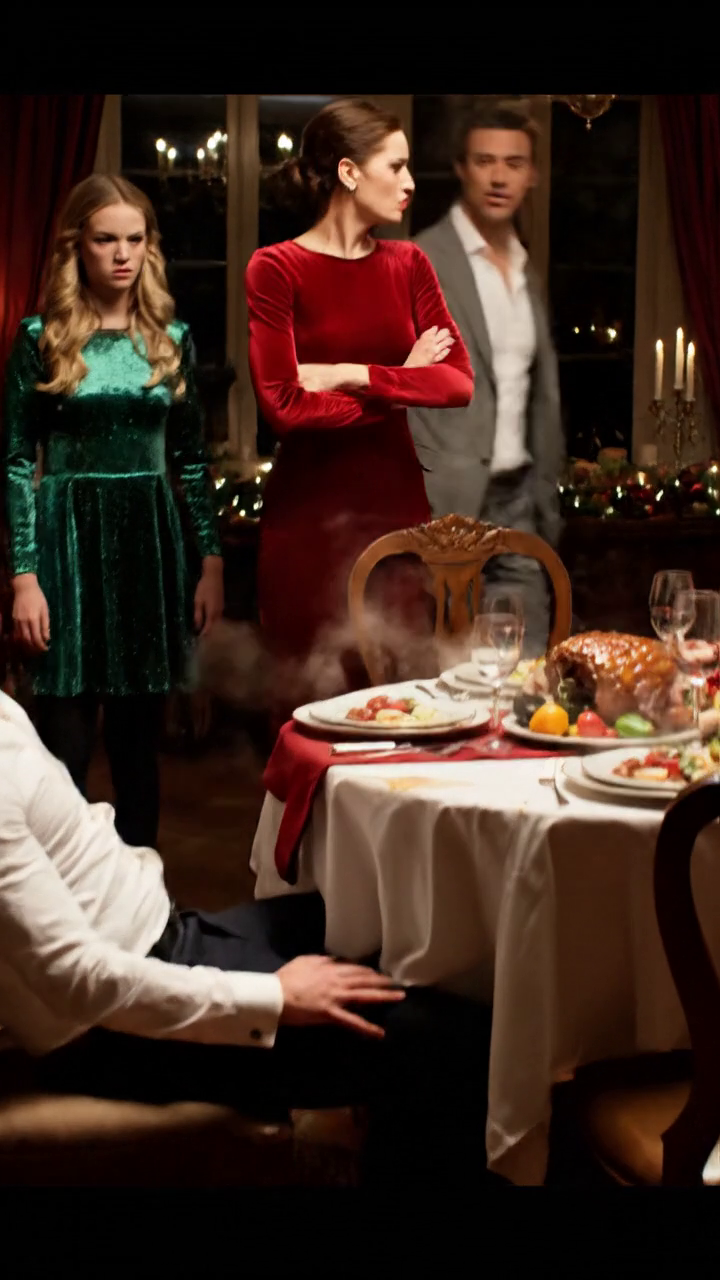 Ma femme m'a poussé hors de ma chaise à notre dîner de Noël et a dit devant tout le monde, 