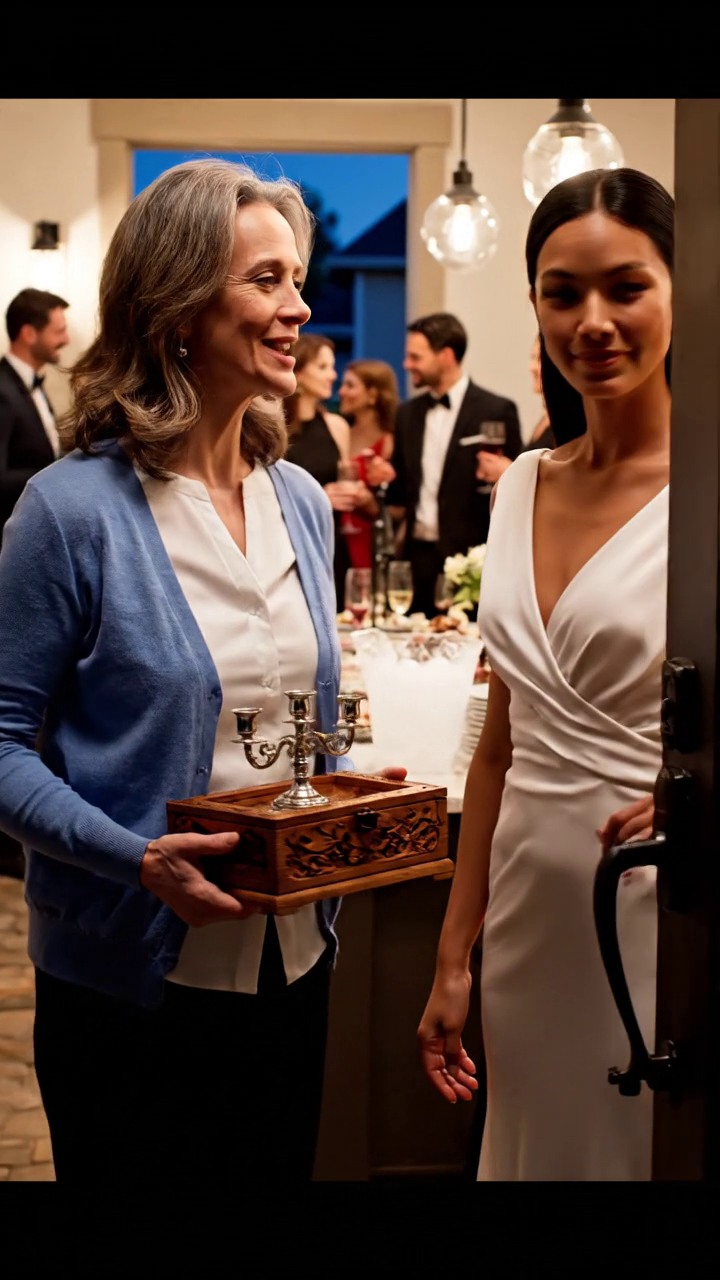 Jechałem 12 godzin ze srebrnymi świecznikami mojej babci na tylnym siedzeniu na zaręczynach brata. Jego narzeczona otworzyła drzwi, spojrzała mi w ramiona i powiedziała: 