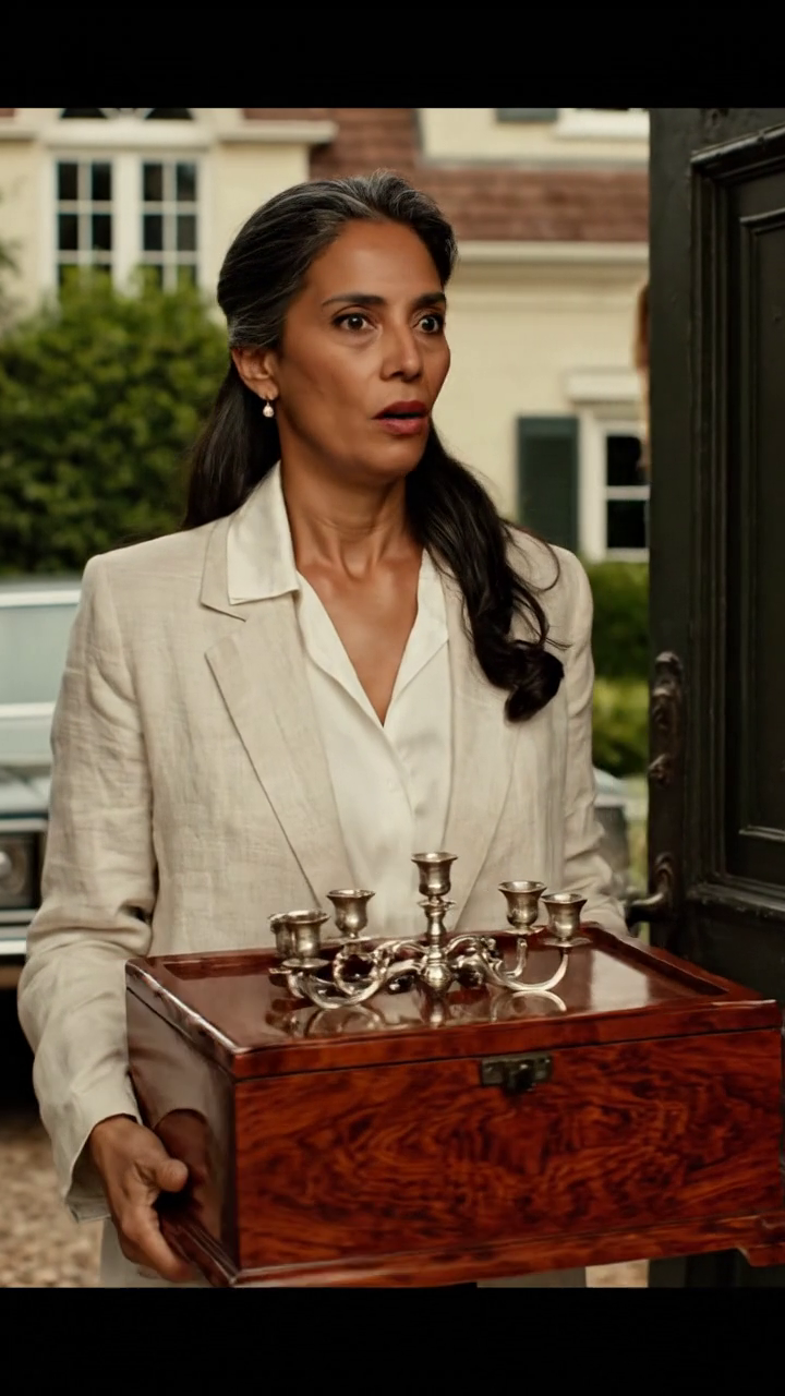 J'ai conduit douze heures avec mon grand-mère en argent chandeliers dans le siège arrière pour mon frère dîner de fiançailles. Sa fiancée ouvrit la porte, regarda la boîte dans mes bras, et dit : Nous l'avons fait hier. Juste une famille proche. Cinq jours plus tard, mon téléphone s'est allumé avec son nom, et la première chose qu'il a dit était : 