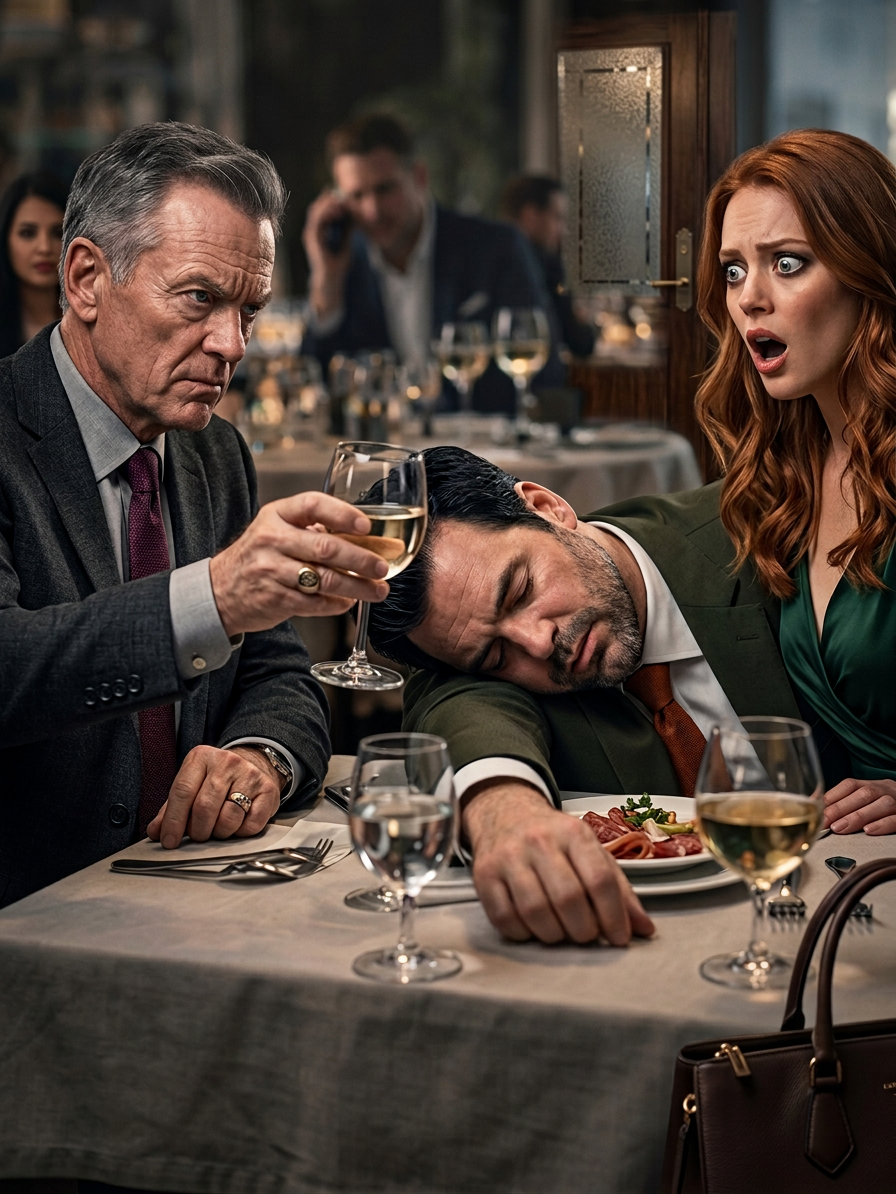 Ik verkocht mijn bedrijf voor $60 miljoen en besloot het te vieren met mijn dochter en haar man. We gingen naar het duurste restaurant in de stad. Toen ik wegging om een telefoontje aan te nemen, kwam er een ober langs en zei: 'Het lijkt erop dat je dochter iets in je glas heeft gegoten.' Dus ging ik terug en wisselde onze bril. 15 minuten later... Nieuws