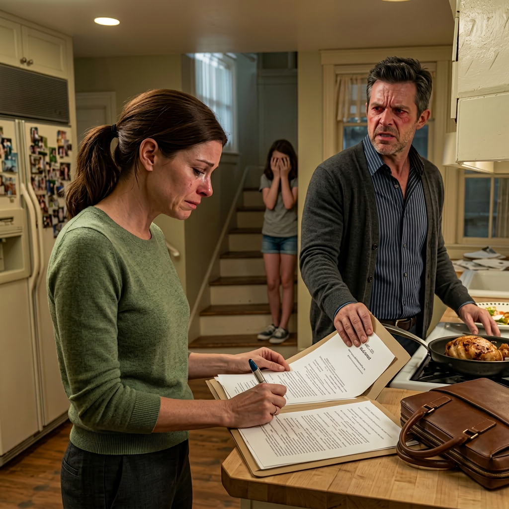 Mon mari a claqué des papiers de divorce sur le comptoir de la cuisine et a dit :