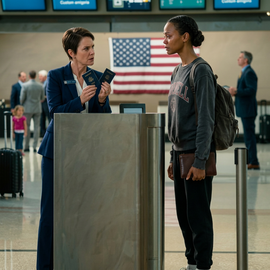 L'agent de porte endommage un passeport jeune femme, ne sachant pas qu'il est un vérificateur de la sécurité aérienne qui visite Incognito. Nouvelles