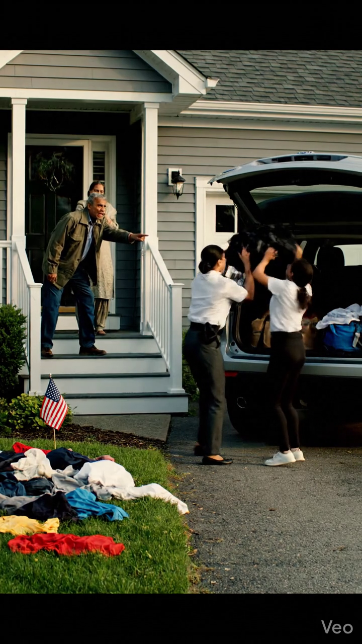 Mein Vater warf meine Sachen über den Rasen und filmte mich, während die Nachbarn sahen. Fünfzehn Tage später hatte mein Telefon 36 Nachrichten von diesem Haus, und eine Zeile von meiner Schwester sagte mir, alles sei endlich gedreht worden Er kann nicht schlafen. Spotlight8