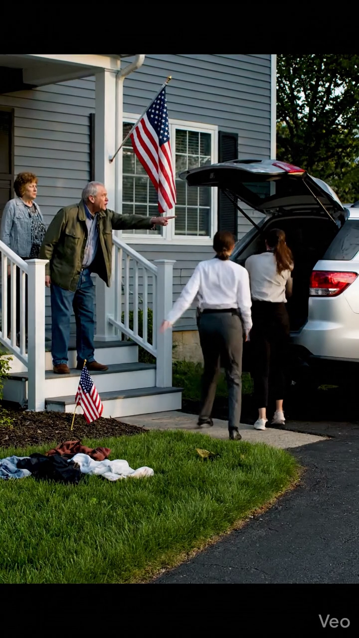 Mon père a jeté mes affaires sur la pelouse avant et m'a filmé pendant que les voisins regardaient. Quinze jours plus tard, mon téléphone avait 36 messages de cette maison, et une ligne de ma soeur m'a dit que tout avait finalement tourné Il ne peut pas dormir. Pleins feux8