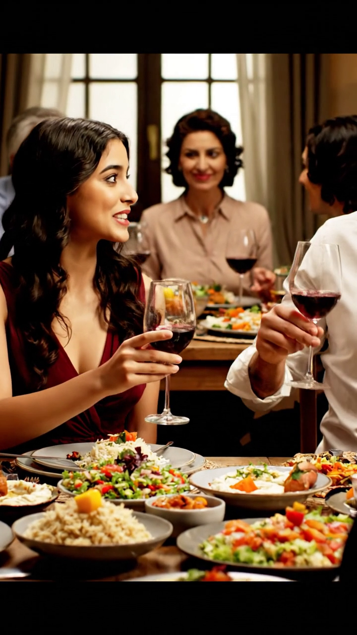 Během večeře moje mladší sestra zvedla sklenici a oznámila: 