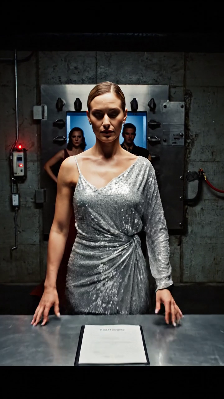 Mijn zus sloot me op in onze geluidsdichte kelder, gleed een vertrouwensoverdracht over een stalen tafel, en zei: 