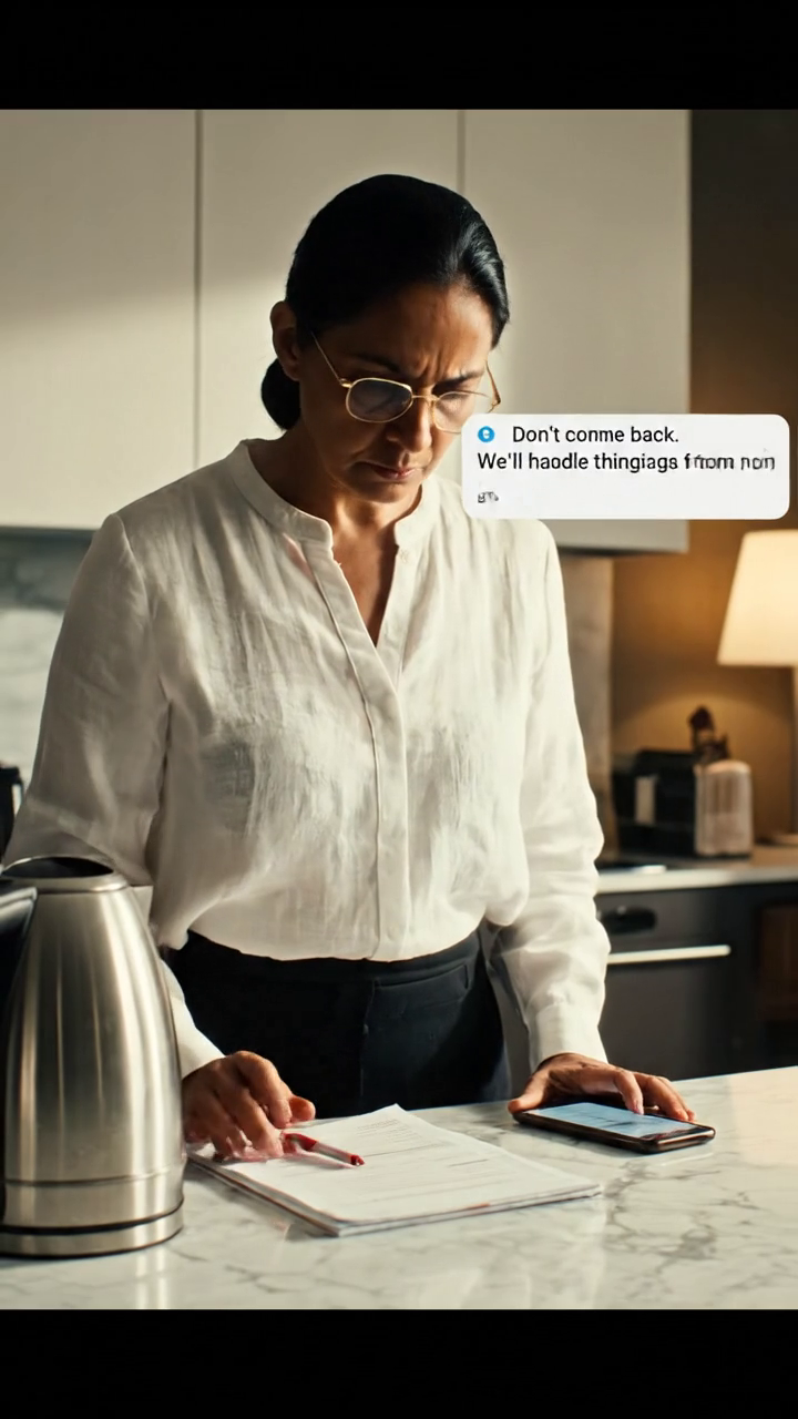 Mijn zoon sms'te, kom terug. Dus ik deed het niet. Ik froze de rekeningen, sluit toegang af en liep weg. Morgen waren er 41 gemiste oproepen en niets meer voor hen. Nieuws