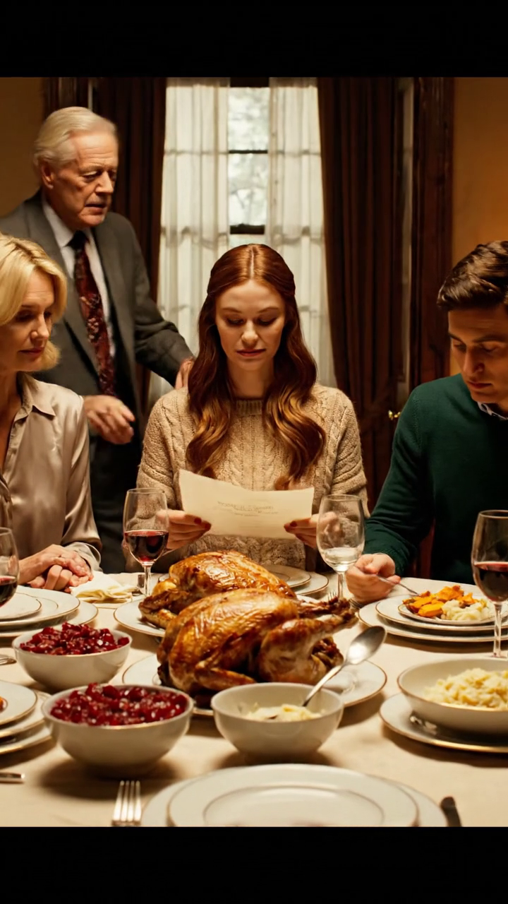 Pozvala jsem rodiče a mladšího bratra na Díkůvzdání do domu v Asheville, který mi můj dědeček nechal. Přímo uprostřed večeře, můj otec přetáhl kus papíru přes mě oznámení, aby se vyprázdnil. Moje matka se usmála a řekla: 