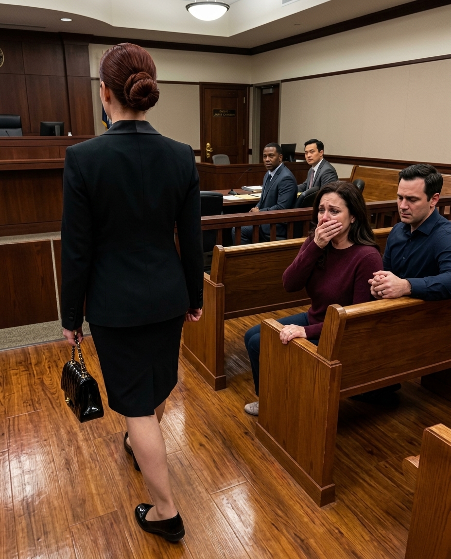 Lhal, že opustila námořnictvo a pak ji viděl u soudu.