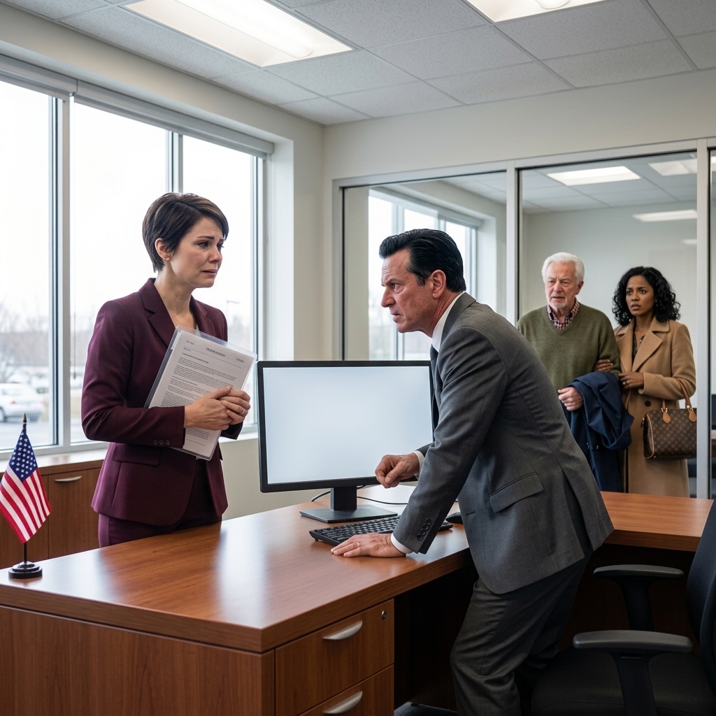 Um 7 Uhr rief der Filialleiter zu sagen, dass ich $100.000 in Kreditkartenschulden unter meinem Namen trug. Ich eilte mit meinen Dokumenten an die Bank und fand meine Eltern bereits dort mit meiner Schwester. Meine Mutter sagte ruhig: „Sie verdient mehr“, sagte mein Vater kalt: „Du wirst es bezahlen. Du tust immer“, bis der Filialleiter den Bildschirm zu mir drehte und eine Frage stellte, die sie auseinanderbrachte.