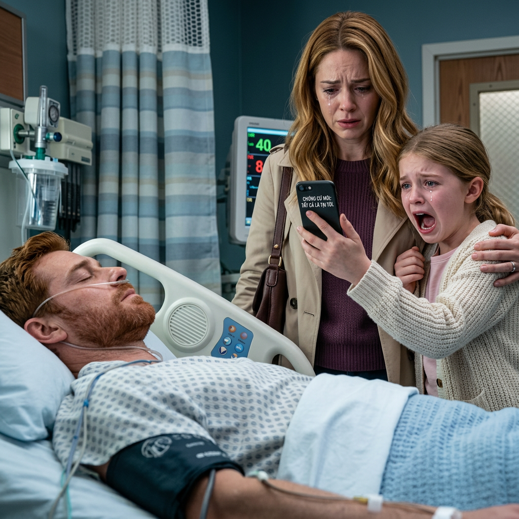 Můj manžel byl od té autonehody v kómatu. Jednoho dne jsem ho šla navštívit se svou dcerou. Najednou mi sevřela ruku a zašeptala: 