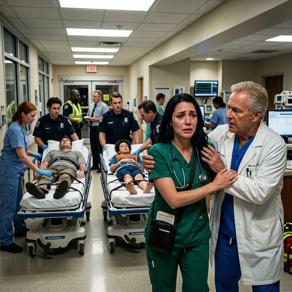 Pracovala jsem na noční směně, když můj manžel, moje sestra a můj syn byli najednou přivedeni v bezvědomí. Panika mě praštila a já běžel přímo k nim, ale doktor přede mnou vkročil a tiše mě zastavil. 