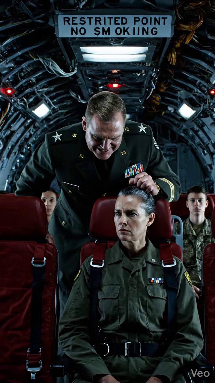 Der Colonel, unhöflich und überzeugt, dass er Recht hatte, bemerkte eine Frau in Uniform ohne Insignien, griff sie plötzlich durch die Haare und bewunderte “Eine Frau in der Armee? Du solltest uns besser einen Kaffee machen.“019