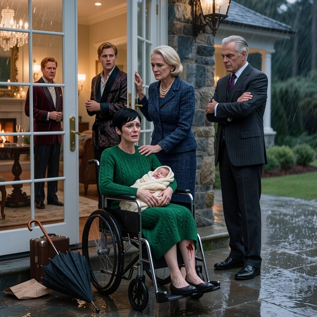 Ich rollte auf die $4,7 Millionen Herrenhaus meiner Eltern in einem Rollstuhl und bat um Schutz nach dem Verlust meines Mannes und meiner Tochter, aber meine Mutter knackte die Tür und sagte: