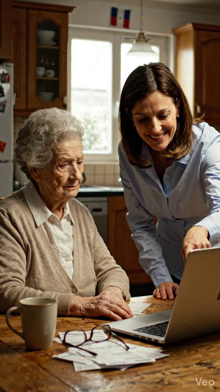 À 72 ans, j'ai laissé ma fille m'aider à créer des services bancaires en ligne parce qu'elle disait que les déclarations sur papier étaient anciennes. Trois mois plus tard, je l'ai entendue rire dans ma cuisine, disant à son mari: «Maman n'a même pas remarqué que le CD de la retraite est parti jusqu'à Noël. Mais quand elle est revenue cette nuit-là avec un sourire doux et une pile de brochures vivantes assistées, l'enveloppe bancaire était déjà ouverte sur ma table.