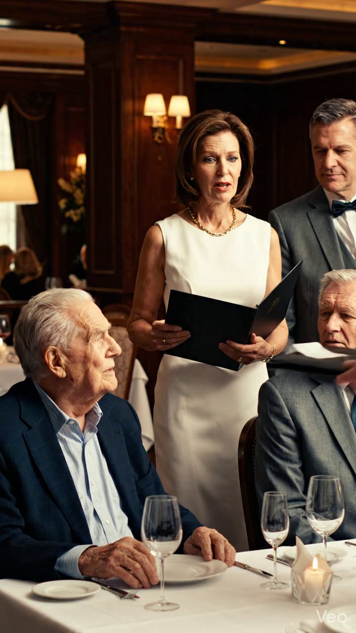 Meine Schwiegertochter sagte dem Kellner: "Wir zahlen nicht für sie", und mein Sohn nickte neben seiner kranken Mutter, als sei sie nur eine andere Anklage auf der Rechnung, so dass ich esse, weil die eine Person in diesem Restaurant, die die Wahrheit kannte, bereits zu unserem Tisch ging. Spotlight8