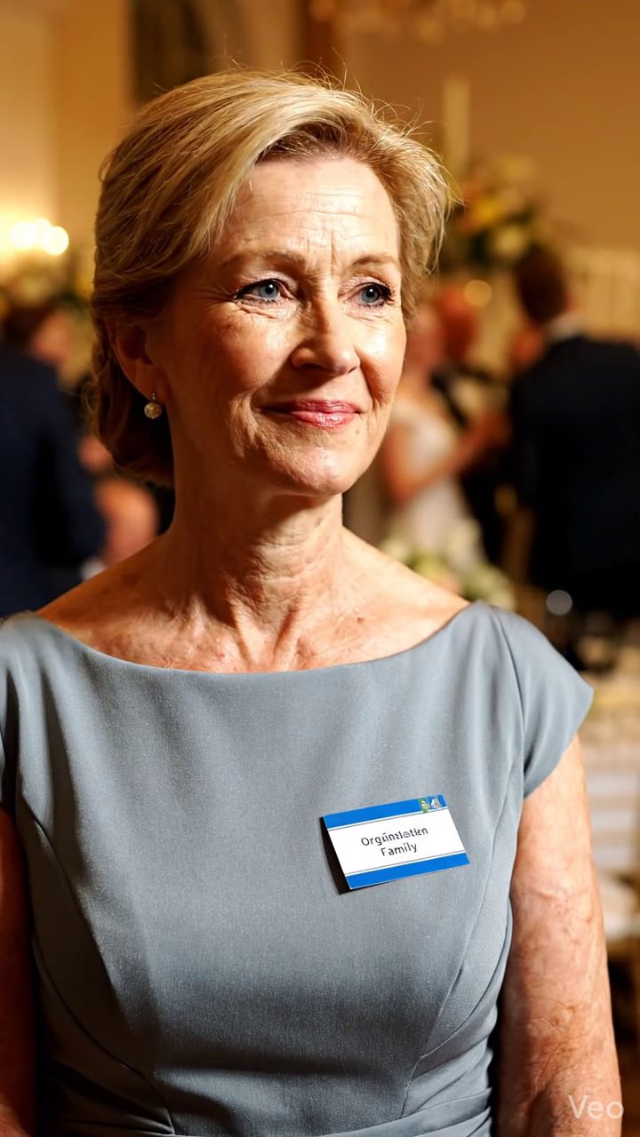Bei der Hochzeit meiner Enkelin sagte mein Name-Tag: „Die alte Dame, die für alles bezahlt“ lächelte ich durch die Demütigung, bis der Anwalt meines verstorbenen Mannes mich mit einem Umschlag beiseite zog, den niemand in meiner Familie wusste, existierte, während mein Sohn lachte und jeder Whisper zeigte, was sie wirklich von der Frau wollten, die sie die längste Nachricht geliebt hatte