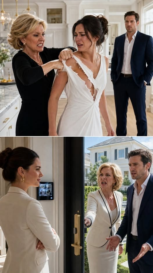 Quand ma belle-mère a déchiré ma robe blanche au milieu de ma cuisine, elle a crié :