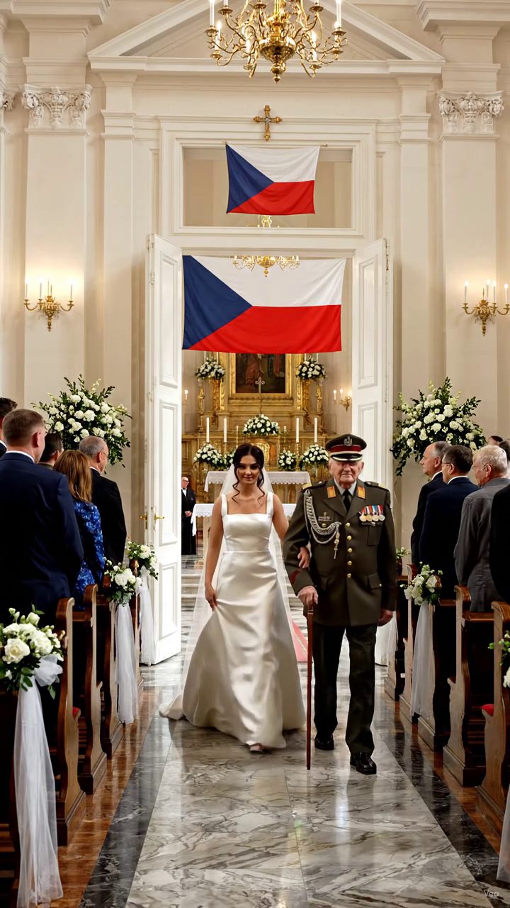 Můj otec říkal, že mě v těch šatech nemůže doprovodit dolů ulicí... Pak seržant ve výslužbě major nikdy nečekal, že mě uvidí, když mi vzal ruku před celou kapli.