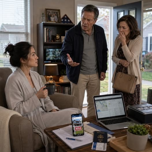 Ve 3 47 ráno v hotelovém pokoji v Praze, můj bratr vydal fotku prodané cedule v přední části mého domu Arlington a chlubil se, že mě konečně zachránil od mého