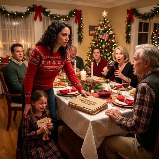 Mon père a poussé ma fille de 9 ans à la table de Noël. Ce siège est pour mon petit-fils. Dehors ! Elle a frappé le sol devant toute la famille mais tout le monde est resté silencieux. Je n'ai pas pleuré. J'ai dit quatre mots. Ma mère a laissé tomber son verre de vin. Mon père est devenu pâle...