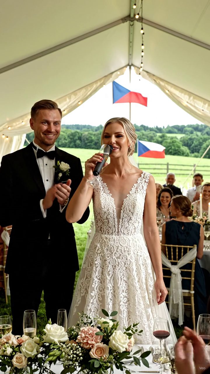 Na svatbě mého syna Madison zvedla sklenici a řekla:
