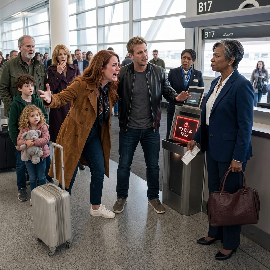 En el aeropuerto, la esposa de mi hijo se asfixió, “No te sientes cerca de nosotros. No eres parte de esta familia”. Así que cancelé todos los boletos que pagué. Al embarque, sus pases iluminaban el rojo “No hay tarifa válida”. Nuevo día