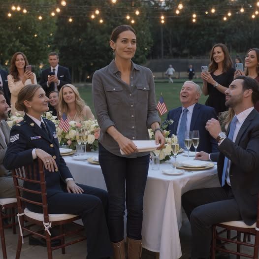 En la fiesta de compromiso de mi hermana, ella pintó una insignia de francotirador a su uniforme y apasionado sobre golpear a un instructor llamado “religión”. Mi padre se rió cuando me llamó una secretaria de papeleo pero cuando me desafió frente a la familia entera, ella no tenía idea por qué por fin lo hice.