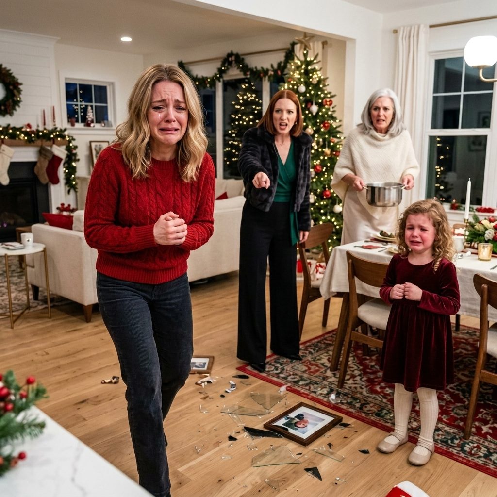 Ma sœur a brisé mon défunt père le jour de Noël, puis a pointé sur ma fille de 6 ans et a dit qu'elle l'avait fait. Ma mère la croyait instantanément. Quelques secondes plus tard, une soupe bouillante a été versée sur ma petite fille. Ils ont appelé ça un accident, mais la vérité était sur le point de les ruiner. Rois