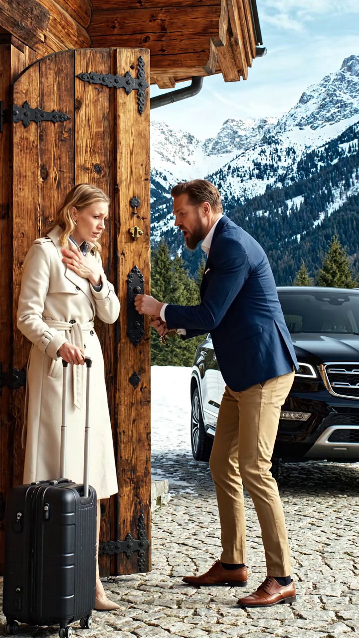 ttd Nur 1 Stunde vor meiner Lieferung, mein Mann und seine Mutter gesperrt mich allein im Haus während eines Blizzard, um zu einer Luxus-Kreuzfahrt mit meinem Geld bezahlt zu gehen. Er hat die Landlinie entstopft. „Stop dramatisch zu sein. Frauen treten jeden Tag Babys aus“, schnarchte meine Schwiegermutter. Ich bin von den Arbeitsschmerzen ausgegangen. 14 Tage später kehrten sie tan zurück, lächelten mit schweren Koffern. Aber als sie den massiven Fremden auf meiner Veranda sahen, gingen ihre Gesichter tödlich blass... Nachrichten