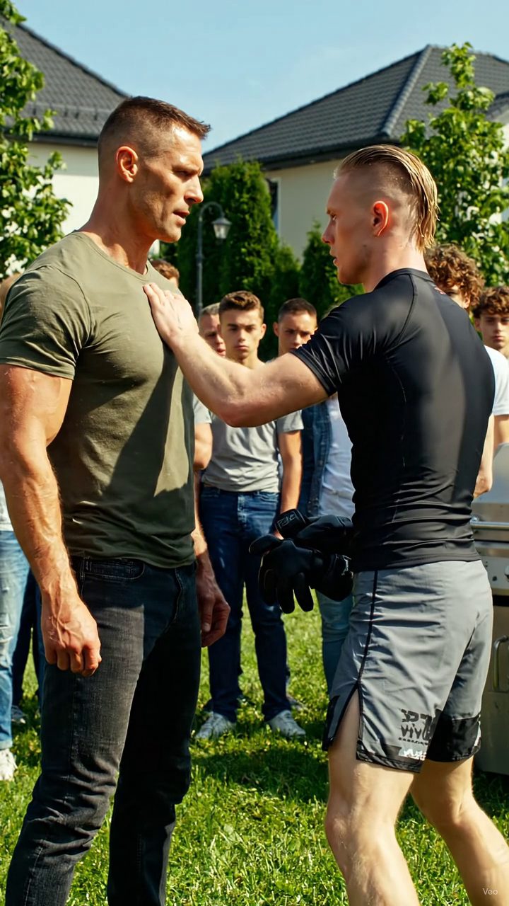 Syn mojego bogatego sąsiada rzucił mi rękawice MMA i wyzywał mnie przed całą okolicą. Wszyscy oczekiwali, że się wycofam, ale nie miał pojęcia, że kiedyś dowodziłem Rangersami w 75 pułku Rangersów. Nowy dzień