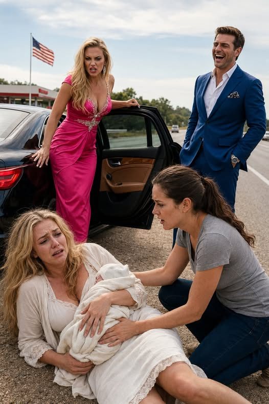 Wyrzucona z samochodu podczas ciąży, urodziła na autostradzie, ale jej mąż milioner śmiał się przed nauką, kim naprawdę była.