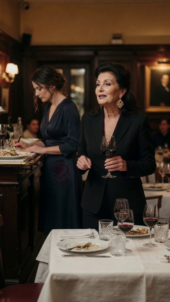W restauracji, moja mama ogłosiła wszystkim
