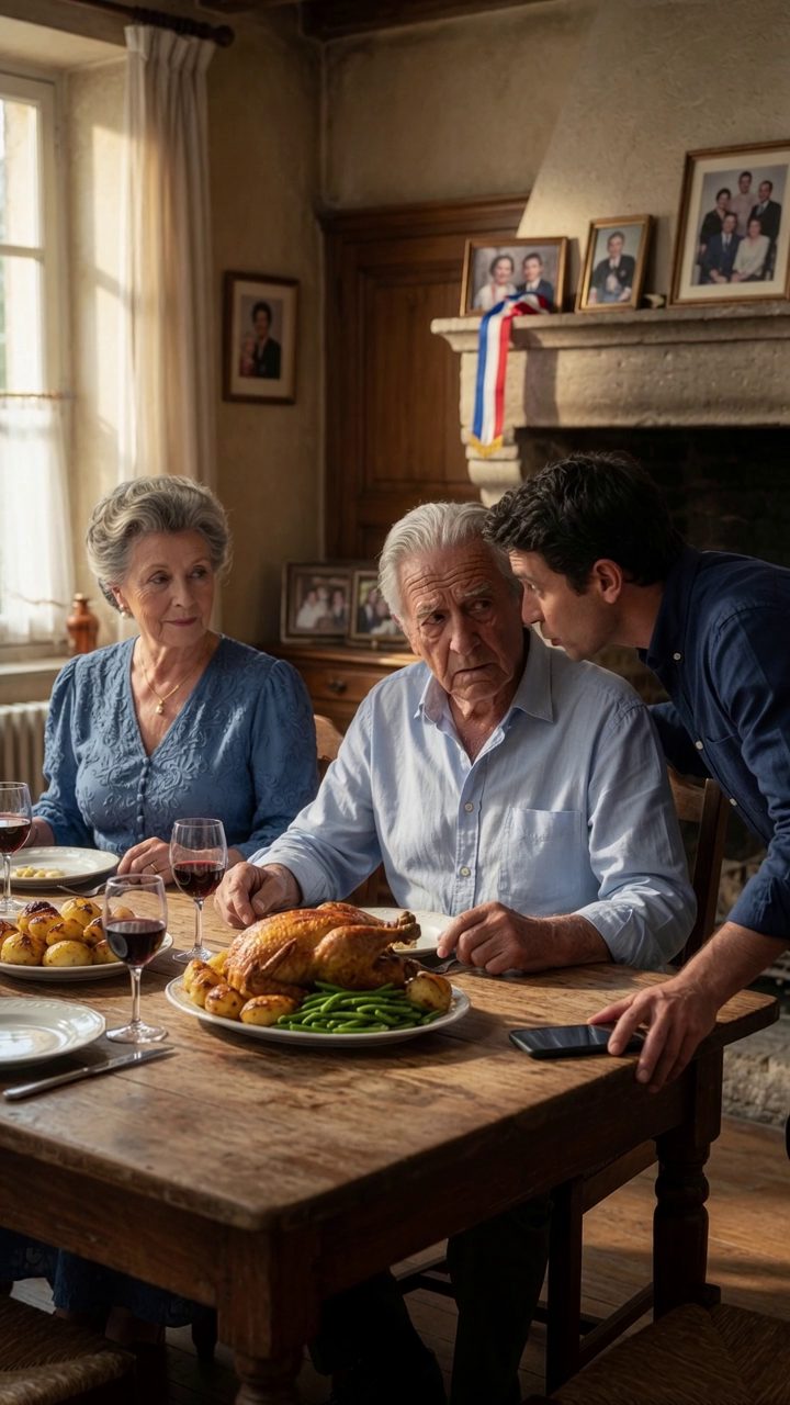 Pendant le dîner du dimanche, mon gendre a glissé son téléphone sous la table et a continué à manger. Sur l'écran étaient dix mots «Vérifiez votre compte de retraite. Alors faites comme si vous aviez des douleurs thoraciques. J'ai regardé le poulet frit sur mon fils souriant et j'ai fait confiance à l'homme tranquille à côté de moi. Trente minutes plus tard, j'ai appris pourquoi.
