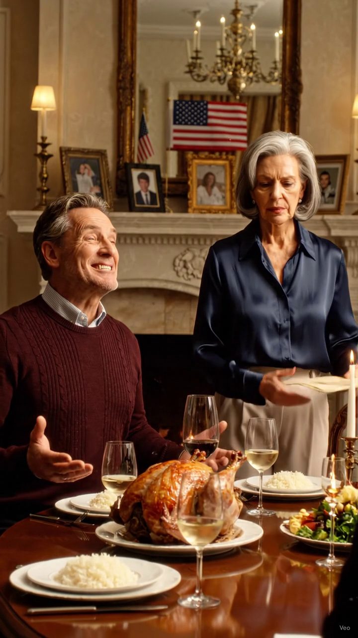 Mein Mann kündigte bei Thanksgiving-Dinner an: „Ich verkaufe das Haus, wo meine Freundin einen größeren Platz für ihre Kinder braucht.“ Unsere erwachsenen Kinder saßen verblüfft, als er das neue Leben beschrieb, das er ohne mich geplant hatte. Ich stieg auf, nahm einen Umschlag von meiner Handtasche und schlug ihn über den Tisch. „Seit Sie Ankündigungen machen...“ Er öffnete es mit einem Lächeln. Auf der zweiten Seite war der gesamte Tisch still.