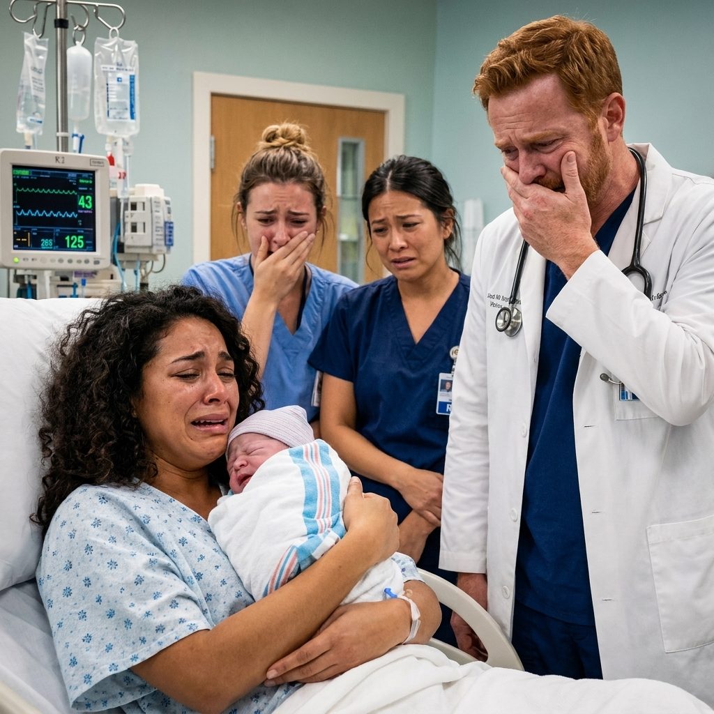 Sie ging allein ins Krankenhaus, um zu gebären... und Momente, nachdem ihr Baby geboren wurde, sah der Arzt ihn an und brach plötzlich in Tränen nieder.