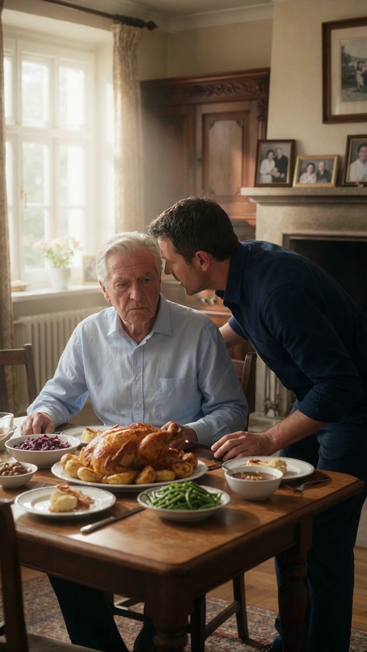 Während des Sonntagsabendessens schob mein Sohn im Gesetz sein Telefon unter den Tisch und aß weiter. Auf dem Bildschirm waren zehn Wörter „Check your pension account. Dann tun Sie so, als ob Sie Brustschmerzen haben.“ Ich sah das gebratene Huhn an meinem lächelnden Sohn und vertraute dem ruhigen Mann neben mir. 30 Minuten später erfuhr ich, warum.