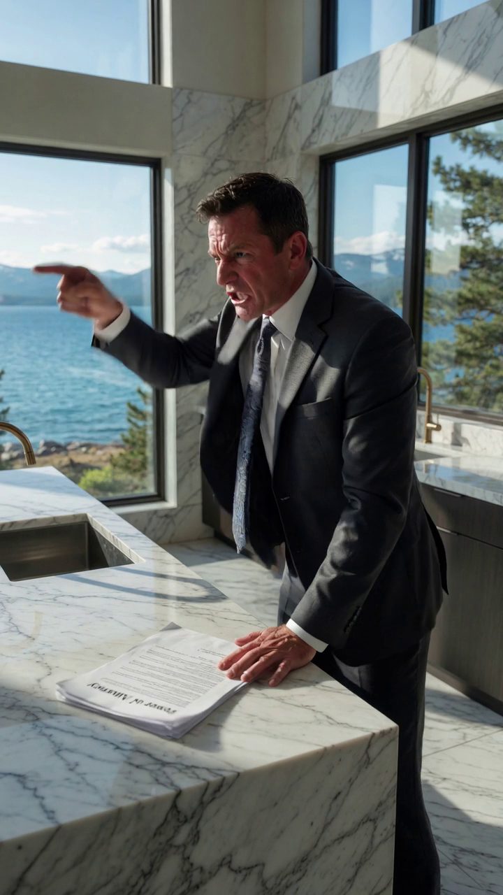 Na odczycie testamentu, mój tata z dumą oświadczył, że cały majątek Lake Tahoe należy do mojego syna. Ona nic nie dostanie