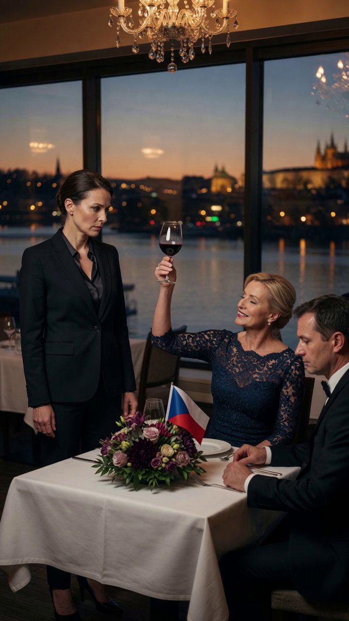 Stála jsem ve své restauraci, když má matka v právu vychovala své sklo a řekla: