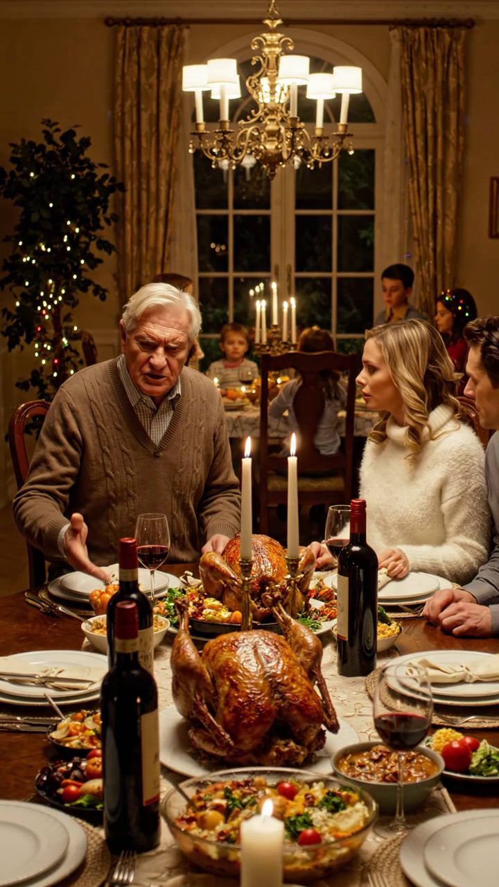 Ma belle-fille sourit à travers la table de Thanksgiving et dit :