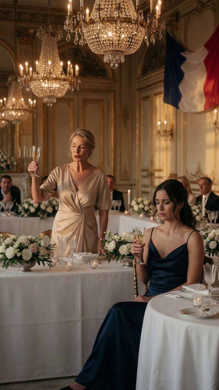 Lors du dîner de répétition de ma soeur, mes parents se sont levés et ont annoncé que nous payions tout parce que notre vraie fille le mérite, contrairement à certaines personnes. Toute la pièce se tourna pour me regarder. J'ai souri, pris mon verre, dit 3 mots qui ont fait que le visage de ma mère devient blanc.