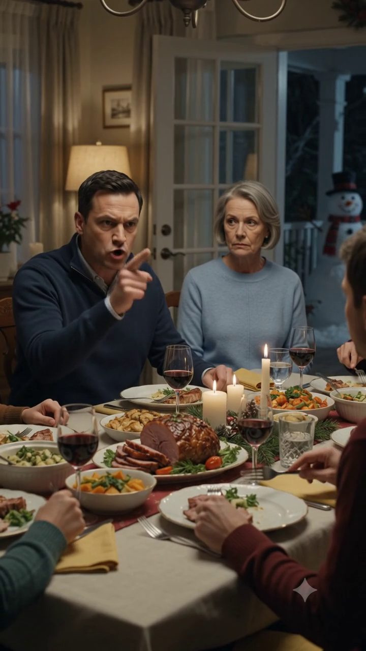 In der Mitte des Weihnachtsessens stand mein Sohn auf, spitzte sich an die Tür, und sagte: „Mutter, lasst und nie zurückkommen“, hielt der ganze Tisch slicing Schinken und vorbei rollen wie nichts passierte, meine Tochter im Gesetz sogar gefaltet ihre Serviette, wie sie auf diesen genauen Moment gewartet hatte, und ich habe nicht argumentiert, Ich sagte nur sehr ruhig, „Dann ich bin sicher, niemand wird mir was ich als nächstes tun...