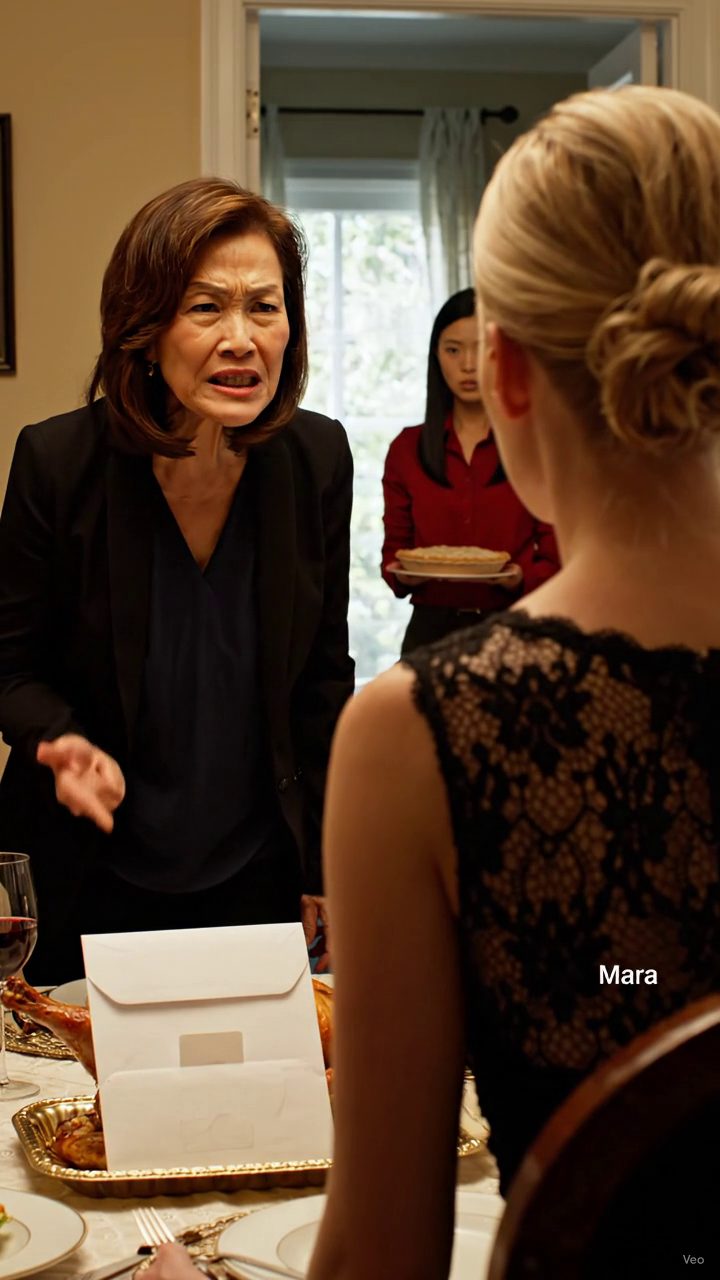 Même après des années de tension, j'ai toujours invité mes parents et mon frère à Thanksgiving à la maison que mon grand-père m'a laissé et puis, au milieu du dîner de dinde, mon père a glissé sur un papier me donnant sept jours pour partir, ma mère sourit et a dit, "Luc est celui qui a besoin de cette maison," et je n'ai pas discuté un mot... jusqu'à ce que mon voisin d'à côté, qui est aussi mon meilleur ami, entre avec une enveloppe scellée pour mon père