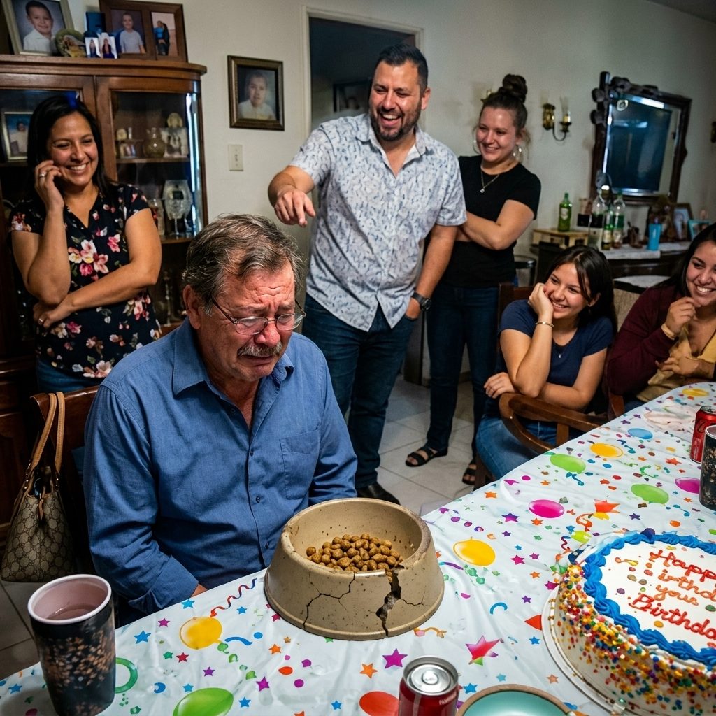 Ils t'ont servi de la nourriture à ton 70e anniversaire, alors tu as piloté les voitures et EXPOSÉ LE SECRET DE VOTRE FAMILLE ET SA GIRLFRIEND nous a fait des nouvelles