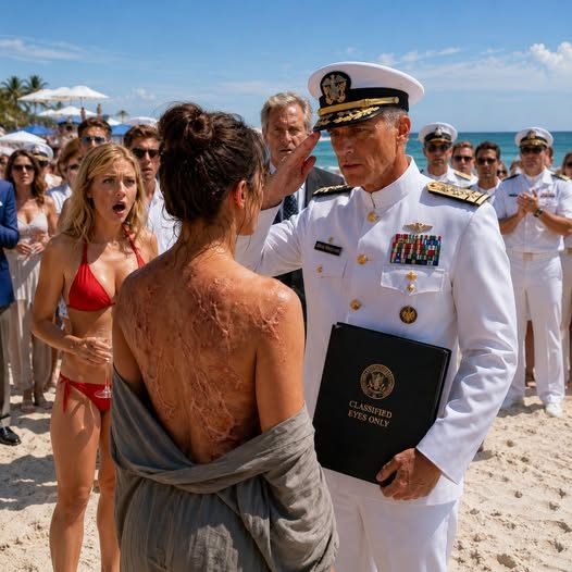 “Moja siostra rozdarła mi koszulę na luksusowej plaży przed oficerami marynarki i śmiała się z blizn zakrywających moje plecy. Mój ojciec stał tam w ciszy, kiedy wszyscy gapili się na mnie, jakbym był zepsuty. Przez pięć lat traktowali mnie jak zhańbioną porażkę, która zniknęła z wojska ze wstydu. Ale kilka sekund później, admirał przeszedł przez piasek, spojrzał bezpośrednio na moje blizny i pozdrowił mnie słowami, które sprawiły, że cała plaża ucichła ‘szukałem cię przez pięć lat”. Prawdziwe historie